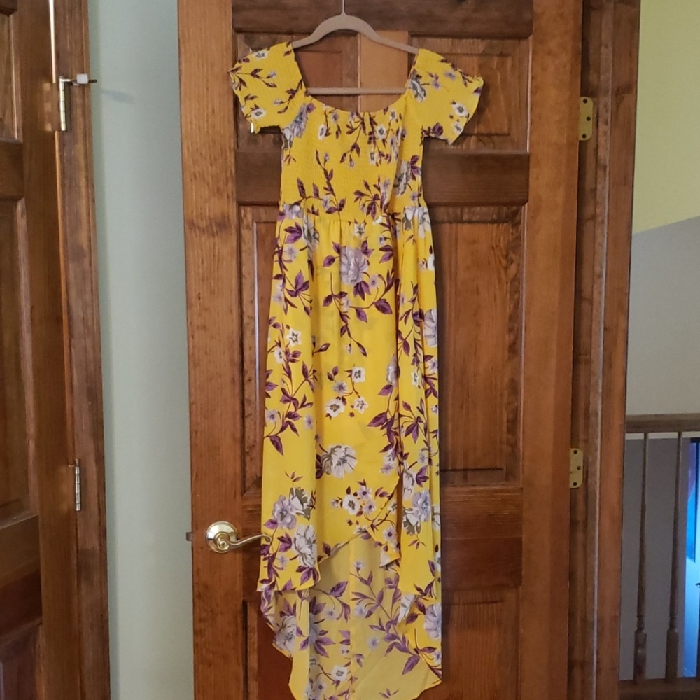 Yellow floral dress